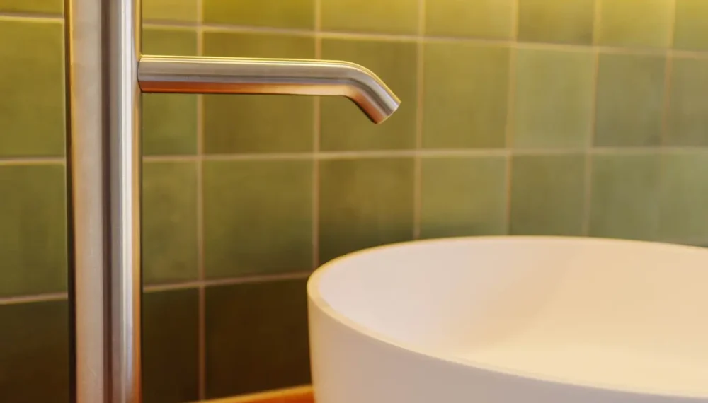 Groene badkamer in Hasselt