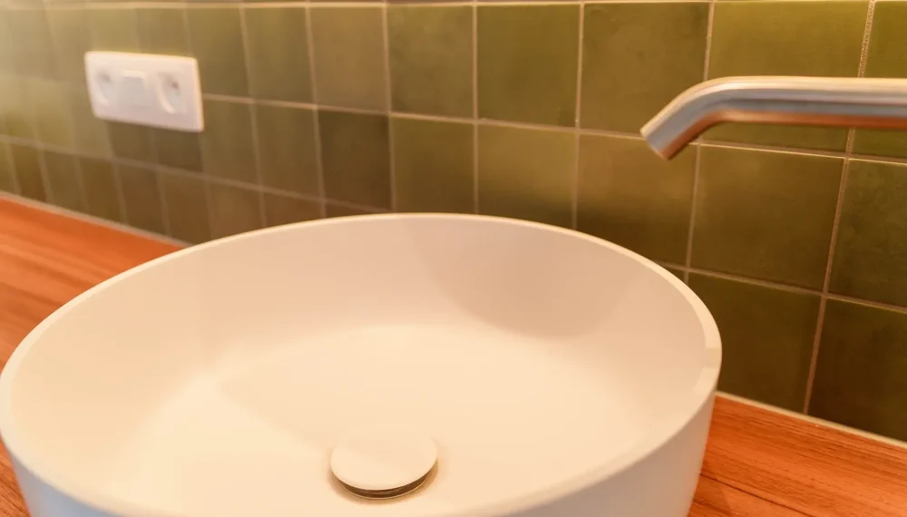 Groene badkamer in Hasselt