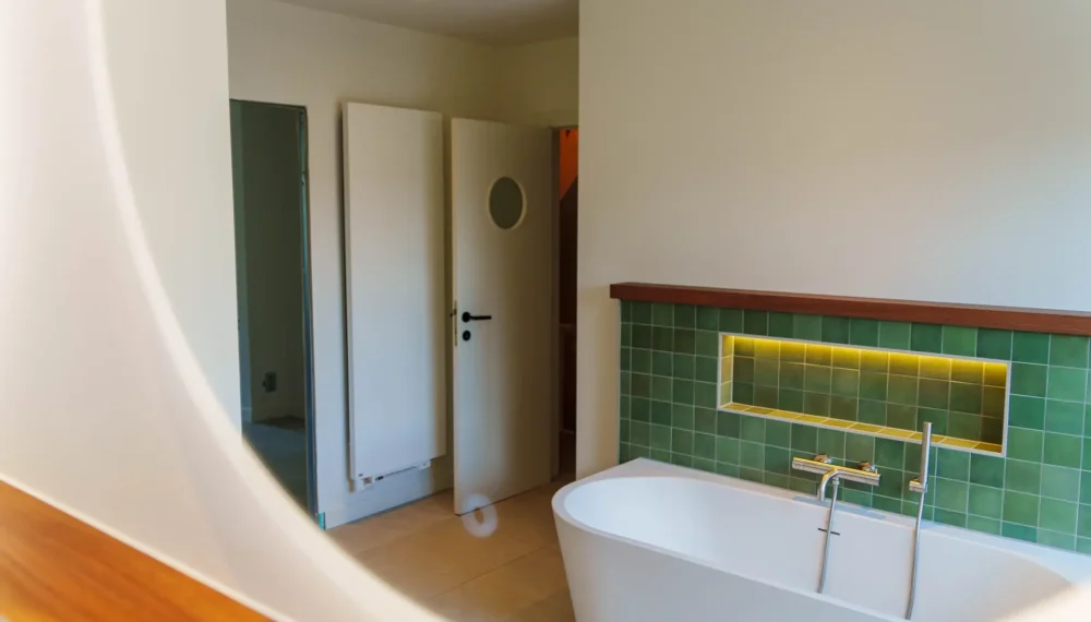Groene badkamer in Hasselt