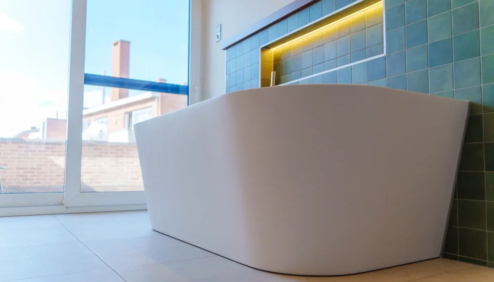 Groene badkamer in Hasselt