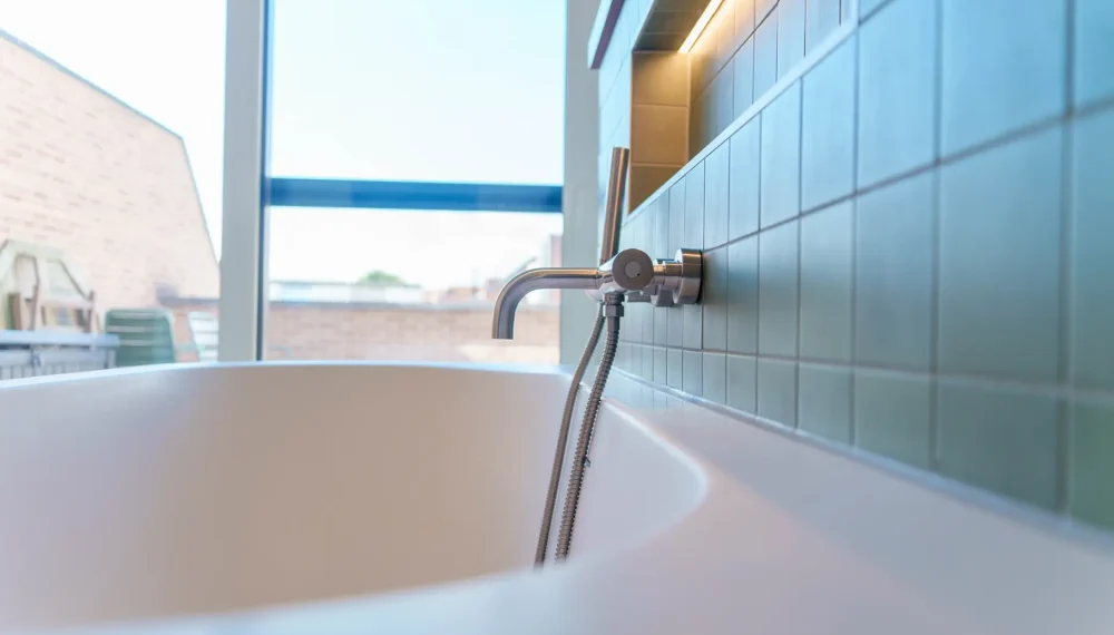 Groene badkamer in Hasselt