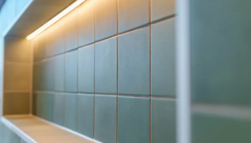 Groene badkamer in Hasselt