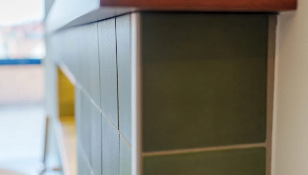 Groene badkamer in Hasselt